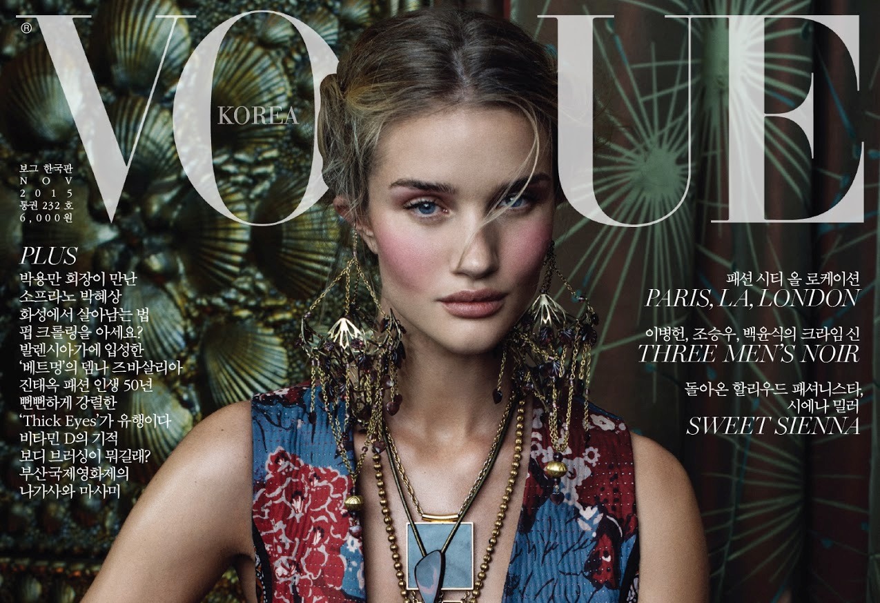Rosie Huntington-Whiteley for Vogue Korea November 2015